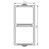 KANLUX TEKNO 05-2228-143 FEK FÜGGŐLEG 27134 DUPLA DUGALJ,GYEREKVÉD.IP54
