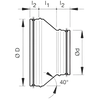 LÉGTECHNIKAI SZŰKÍTŐIDOM FÉM RDG 160/150MM GUMIS