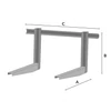 KLÍMATARTÓ KONZOL CSÚSZTATHATÓ SZÁRRAL VECAMCO VB10 70KG (450X400X800 MM)