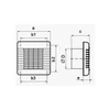 VENTS 150 MATH AXIÁLIS VENTILÁTOR 22 W 295 M3/Ó 39 DB AUTÓMATA ZSALUS, IDŐZÍTŐS, PÁRAÉRZÉKELŐS