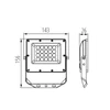 KANLUX LED-es reflektor ACETE 20W CCT GR 2160LM