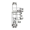 NYOMÓGOMB KEREK FEKETE 1A 250V (09075FK