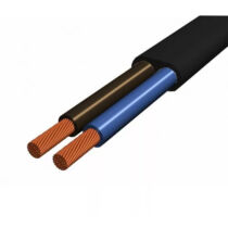 H03VVH2-F (MTL) 2x0,75mm2 FEKETE lapos sodrott erű kábel