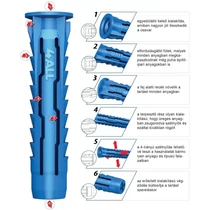 MŰANYAG TIPLI RAWLPLUG 4ALL-08 8X40 MM(100DB)