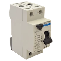TRACON (TFV2-25100) 2P. 25A 100MA ÁRAM-VÉDŐKAPCSOLÓ (FI-RELÉ)