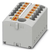 ELOSZTÓBLOKK SZIGETELT BONTHATÓ 1X6/12X2,5 MM2 SZÜRKE PHOENIX PTFIX