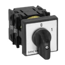 GANZ KK0-20-6002 3P. 20A előlapra szerelhető 0-1 állású kapcsoló
