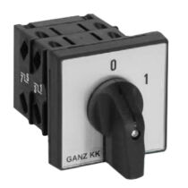 GANZ KK1-32-6002 3P. 32A előlapra szerelhető 0-1 állású kapcsoló