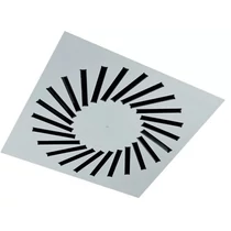 VWR-3A 600/24 595X 595, RAL9016 PERDÜLETBEFÚVÓ, FÉM ÁLLÍTHATÓ LAMELLA, RAL9016