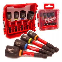 MILWAUKEE 1/4&quot; HEX BEFOGÁSÚ, MÁGNESES GÉPI DUGÓKULCS KÉSZLET - 4 RÉSZES