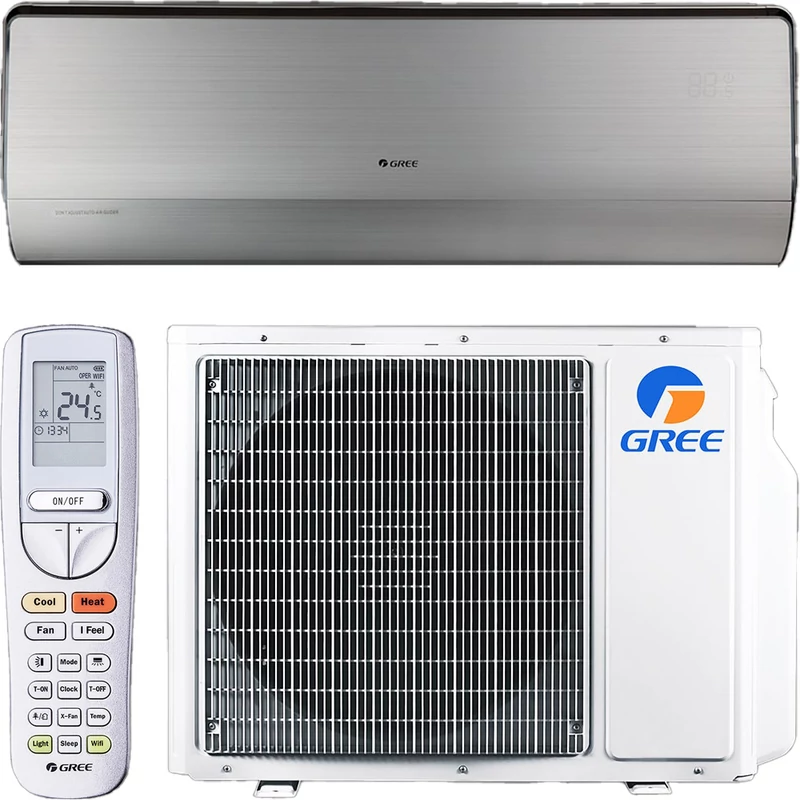 GREE U-CROWN SILVER (GWH09UB-K6DNA4A/I / GWH09UB-K6DNA4A/O) KLÍMA MONO OLDALFALI SZETT 2,7KW