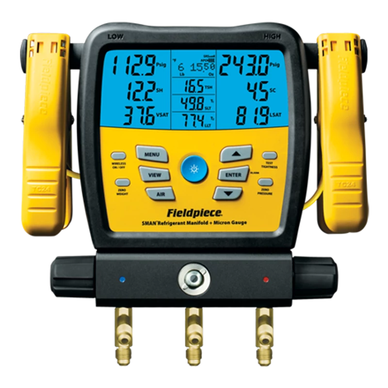 FIELDPIECE VEZETÉK NÉLKÜLI, 3 CSATLAKOZÓS DIGITÁLIS, SZERVIZCSAPTELEP (SM380VINT)