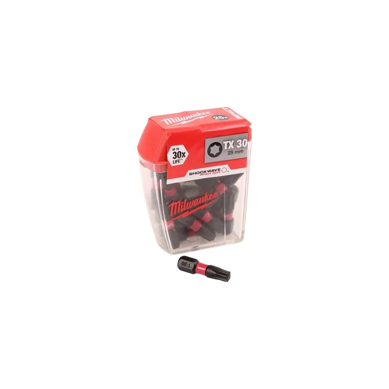 MILWAUKEE BIT TX30 SHOCKWAVE 25 MM (25DB/CSG)