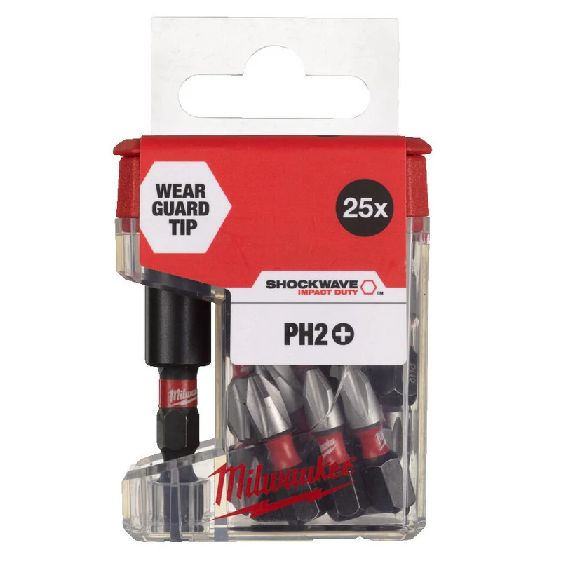 MILWAUKEE BITKÉSZLET TIC TAC PH2 25MM BITTARTÓVAL 26 DB-OS