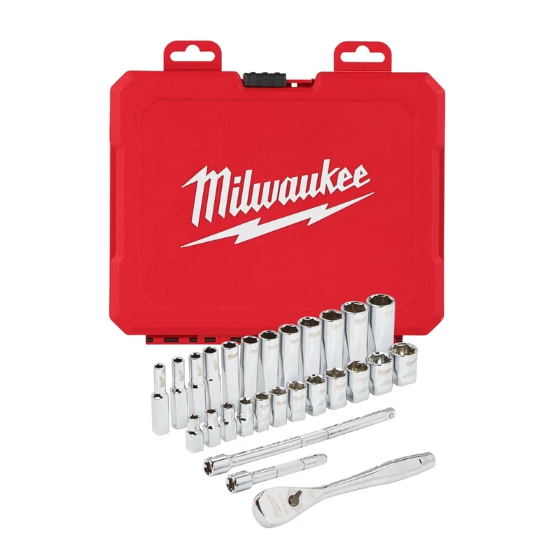MILWAUKEE RACSNIS DUGÓKULCS KÉSZLET 1/4" 28 RÉSZES