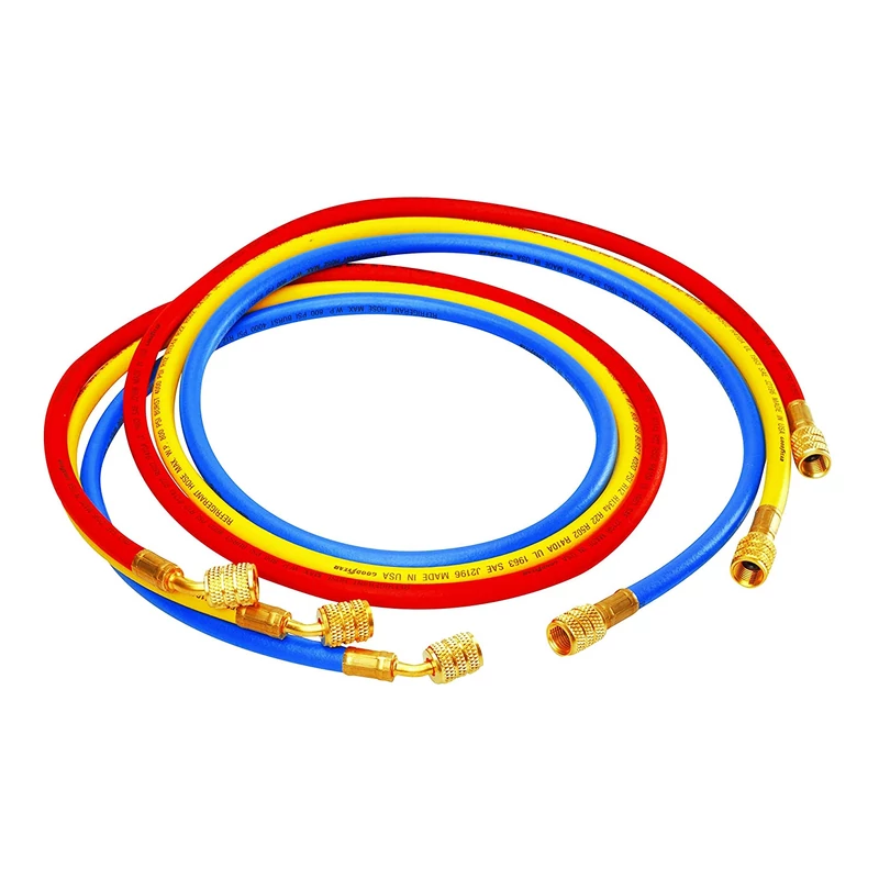 ROTHENBERGER SZERVÍZTÖMLŐ KÉSZLET 1/4" SAE GOLYÓSCSAPPAL (150CM) 1500000028
