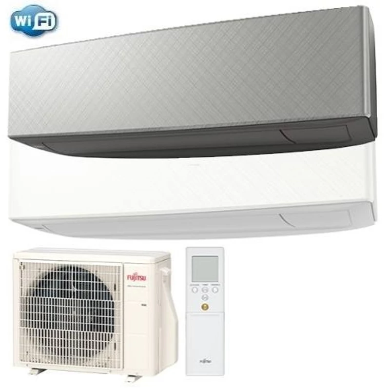 FUJITSU DESIGN SILVER (ASYG12KETAB / AOYG12KETA) KLÍMA MONO OLDALFALI SZETT 3,4KW