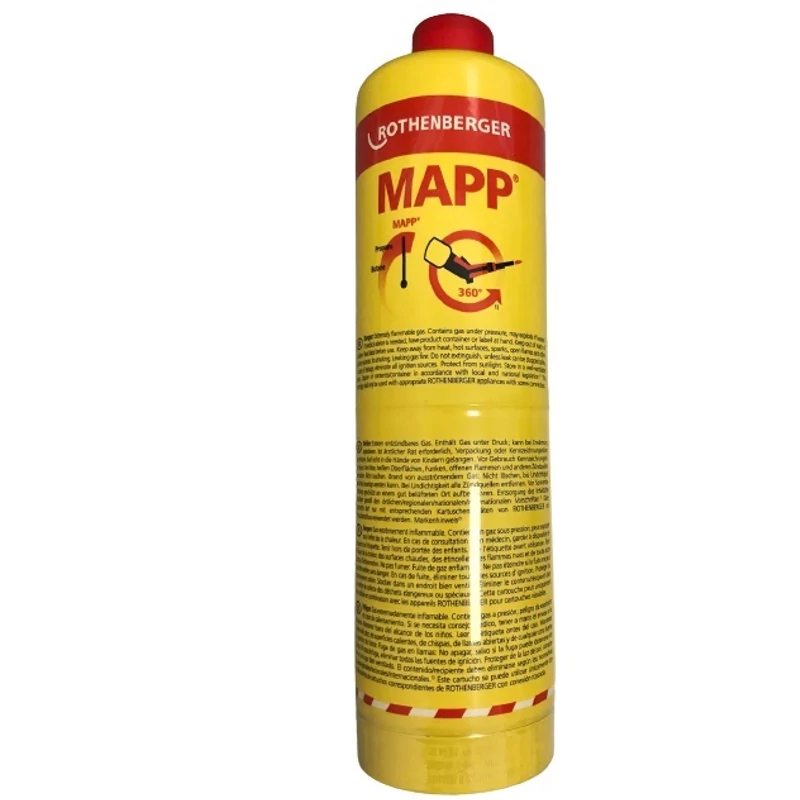 ROTHENBERGER MAPP GÁZ EU KIVITEL NAGYNYOMÁSÚ ACÉLPALACKBAN 3.5521-C