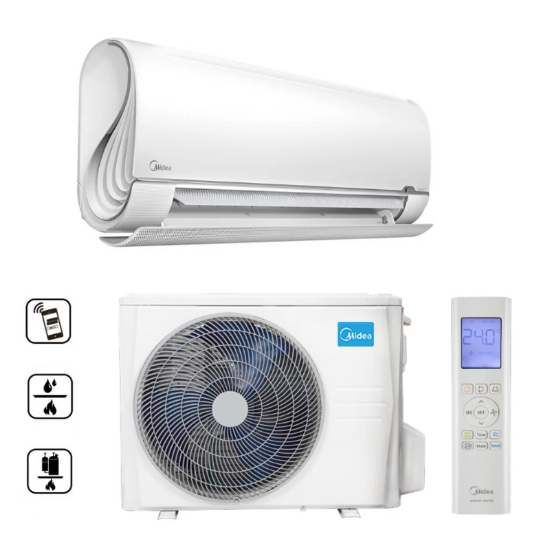 MIDEA BREEZELESS MSF4-12-SP (MSFAAU-12HRFN8(B) / MOX230-12HFN8-BR) KLÍMA MONO OLDALFALI SZETT 3,5 KW