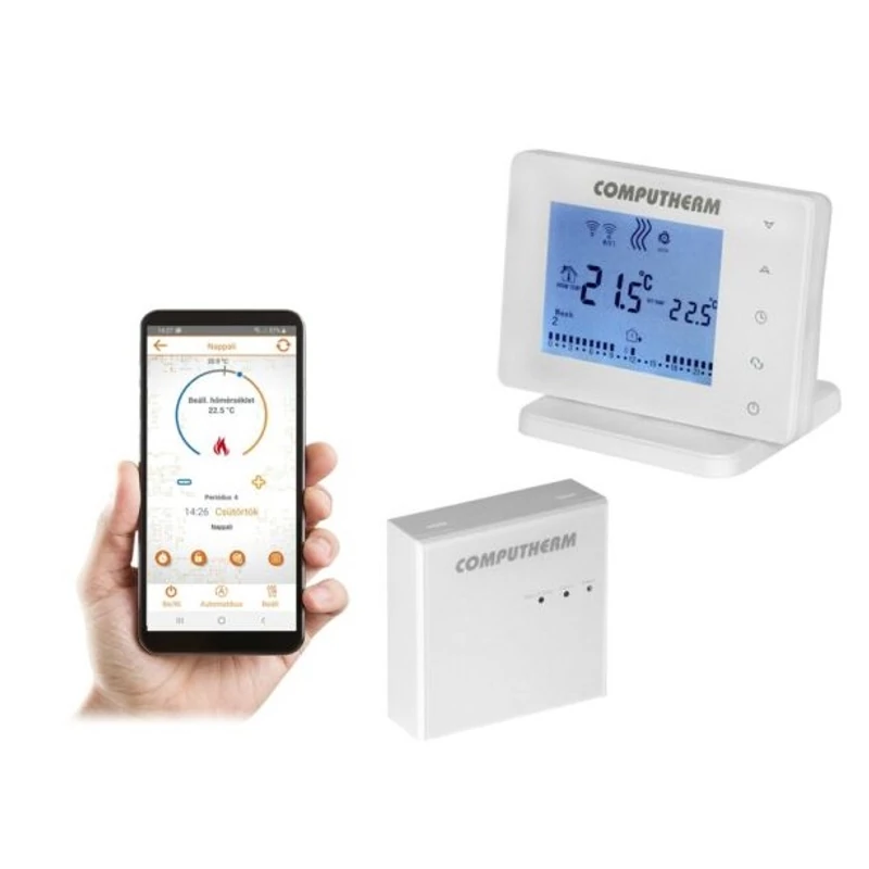 COMPUTHERM E400RF WI-FI TERMOSZTÁT VEZETÉK NÉLKÜLI ÉRINTŐGOMBOS VEZÉRLŐVEL