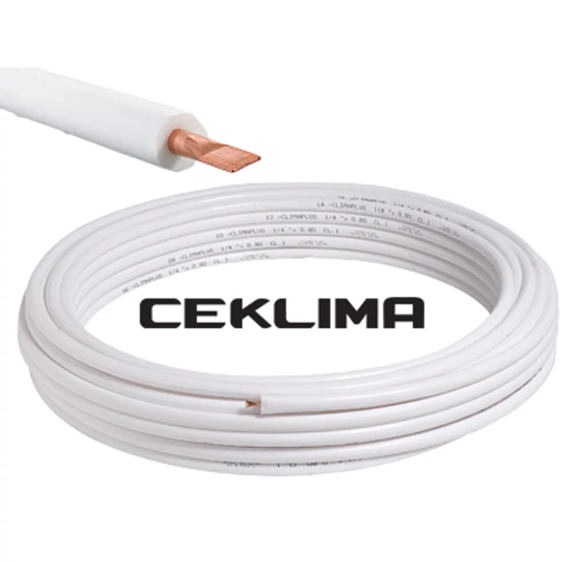 SZIGETELT LÁGY RÉZCSŐ 3/8"X1MM (10MM) (25FM/TEKERCS ) 6MM-ES SZIGETELÉS (VEGYTISZTA) CEKLIMA