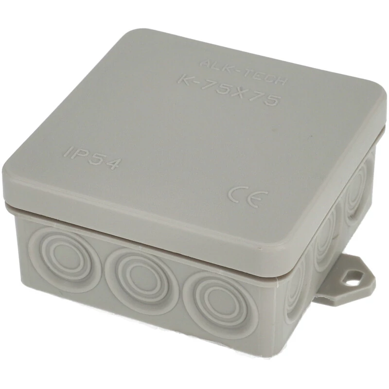 ALK-TECH KÖTŐDOBOZ 75X75X36MM SZÜRKE IP54