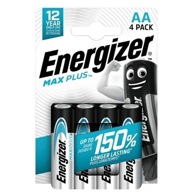 ENERGIZER MAX PLUS ALKÁLI CERUZA ELEM AA B4 (4DB/CSOMAG)