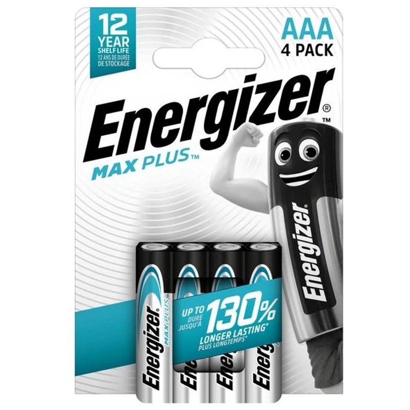 ENERGIZER MAX PLUS ALKÁLI MIKRO ELEM AAA B4 (4DB/CSOMAG)