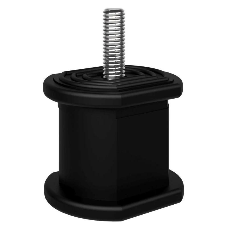 KLÍMA KÜLTÉRI REZGÉSCSILLAPÍTÓ GUMIBAK VECAMCO TACCO FEKETE (450KG TEHERBÍRÁS ÖSSZESEN) 4DB/CSOMAG