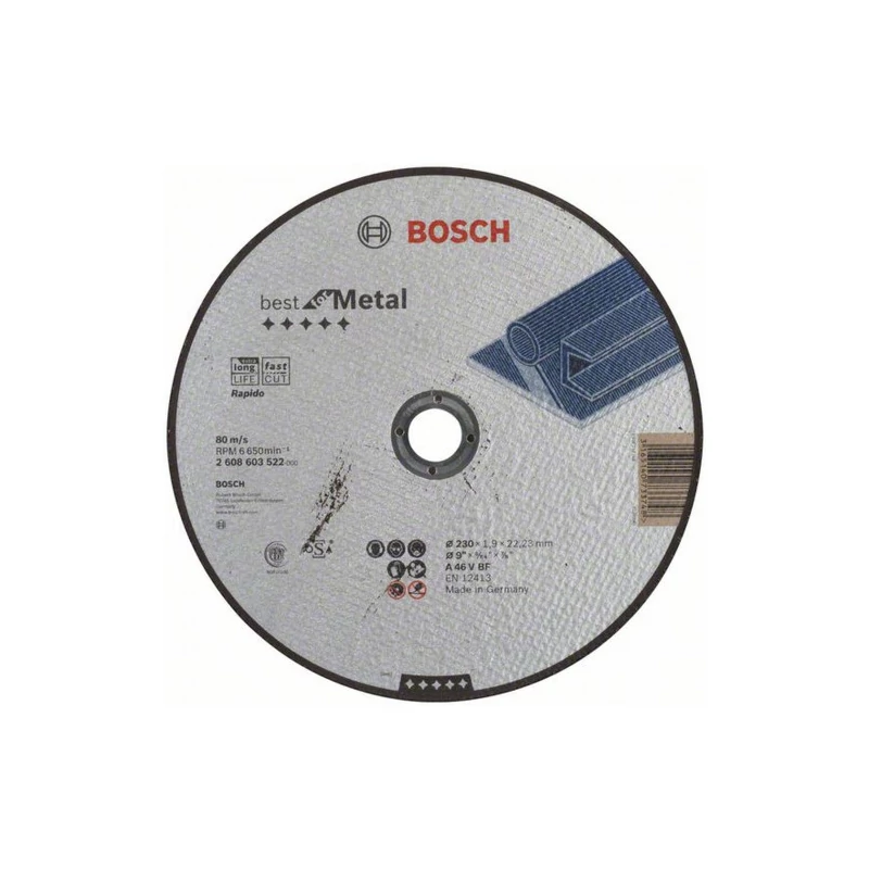 ACÉLVÁGÓ KORONG 230X1,9X22,23 A46VBF BOSCH RAPIDO 2608603522