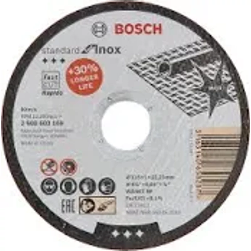 VÁGÓKORONG BOSCH INOX/ACÉL 115X1X22,2 MM 2608603169