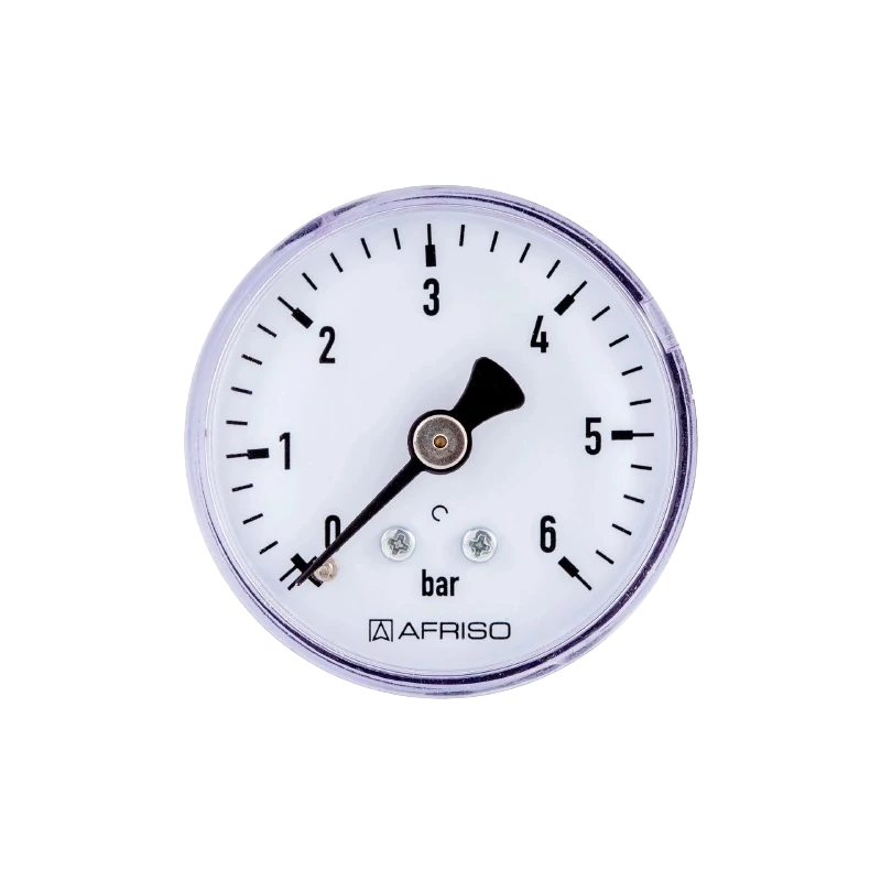 AFRISO NYOMÁSMÉRŐ D:63 MM 6 BAR 1/4" HÁTSÓS 63538