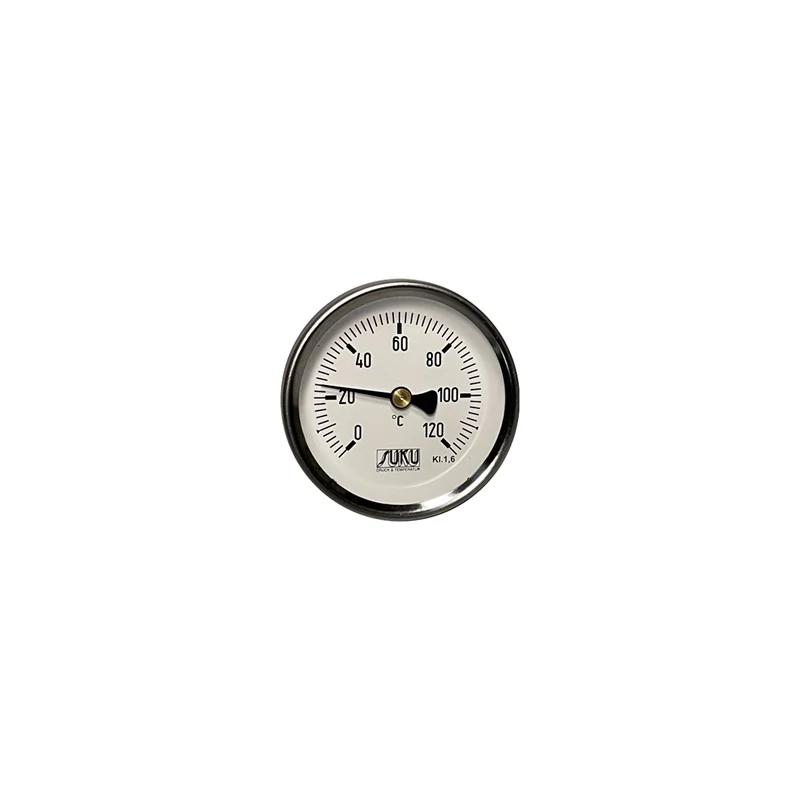 BIMETÁL HŐMÉRŐ KEREK DN63 0°C - +120°C 1/2*X100 MM-ES MÉRŐCSONKKAL ( 242 )