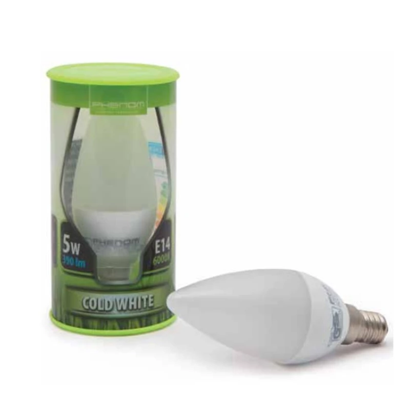 PHENOM LED IZZÓ E14 GYERTYA 4W HIDEG FEHÉR 6000K 390LM 40100C