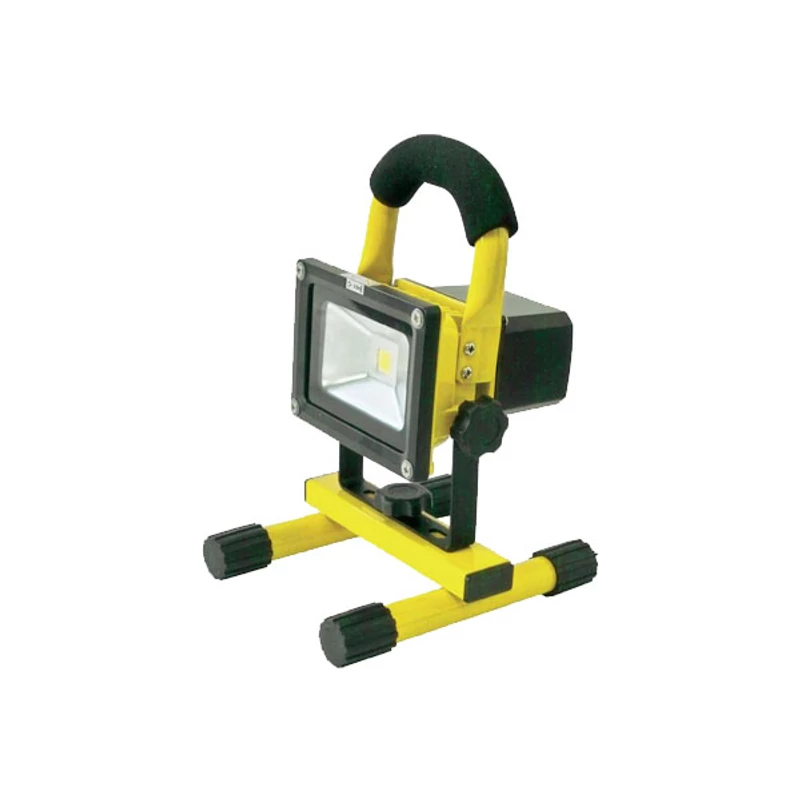 LED REFLEKTOR HORDOZHATÓ 10W IP44 FEKETE AKKUMULÁTOROS (FL10R)