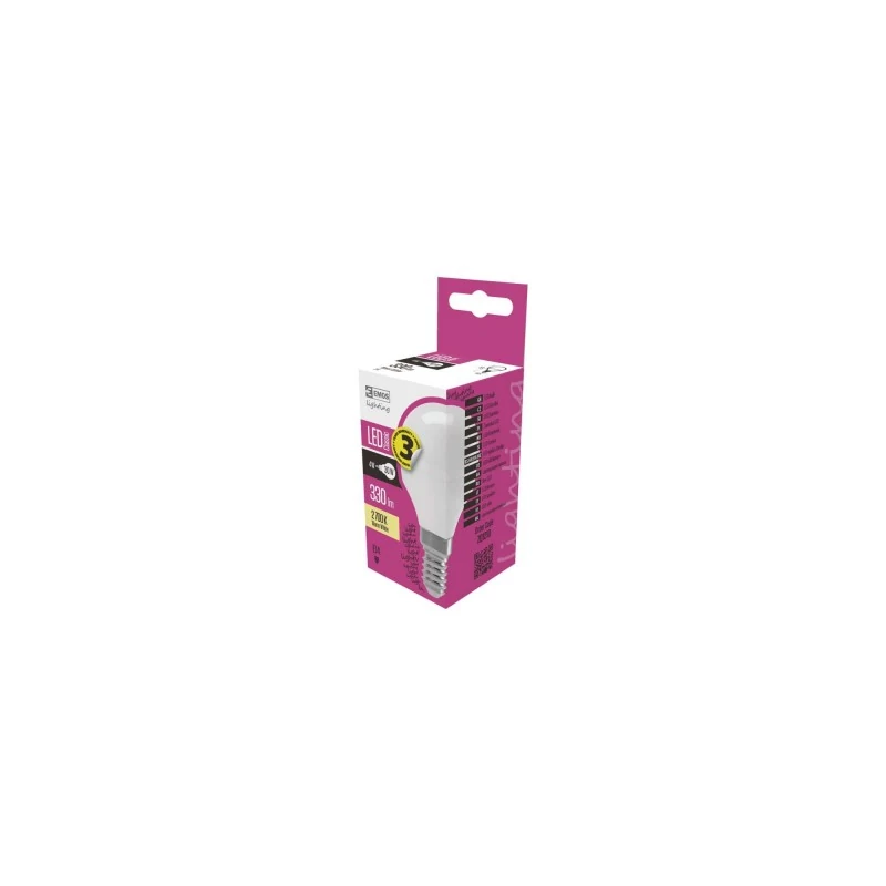 LED E14 KISGÖMB 4W MELEG FEHÉR 3000K (ZQ1210) EMOS