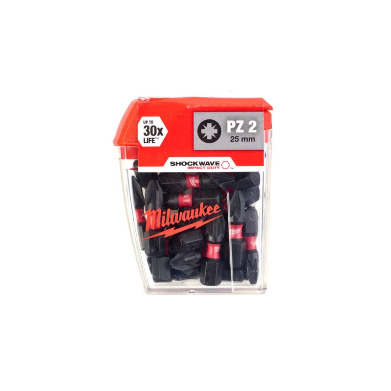 MILWAUKEE BIT PZ2 SHOCKWAVE 25 MM (25DB/CSG)