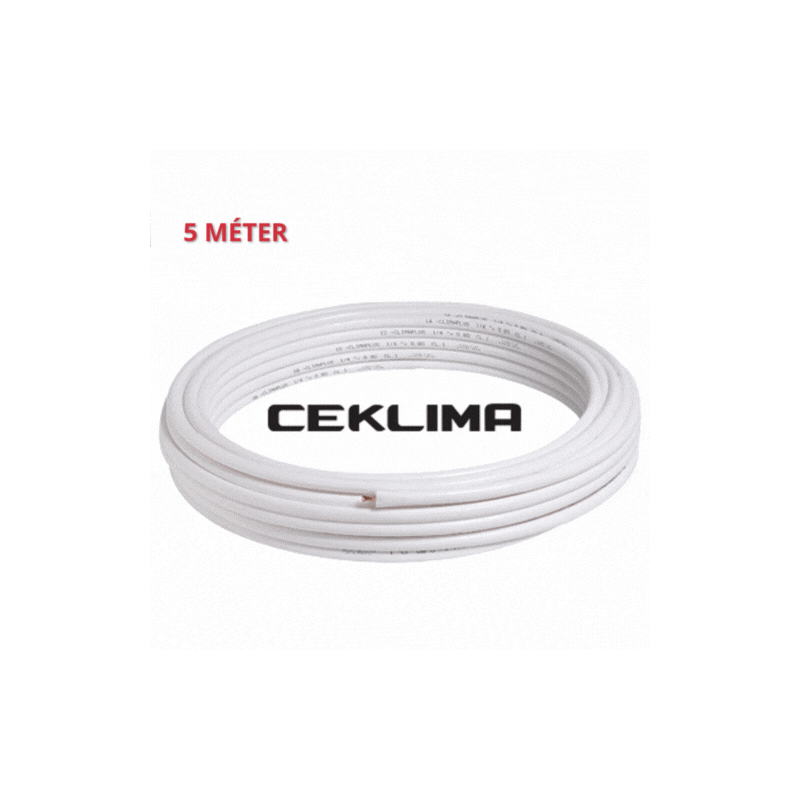 SZIGETELT LÁGY RÉZCSŐ 3/8"X1MM (10MM) (5FM/DARAB) 6MM-ES SZIGETELÉS (VEGYTISZTA) CEKLIMA