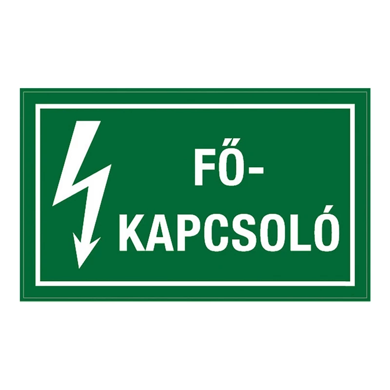ÖNTAPADÓS MATRICA "FŐKAPCSOLÓ" 100X60MM