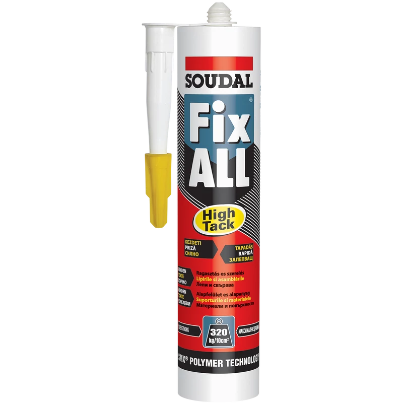 MS-POLIMER RAGASZTÓ ÉS TÖMÍTŐ PASZTA SOUDAL FIX ALL HIGH TACK FEHÉR 290 ML