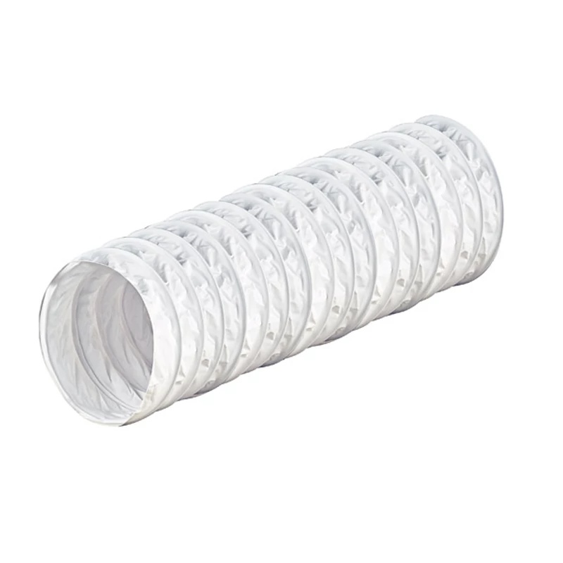 LÉGTECHNIKAI FLEXIBILIS CSŐ WHITE PVC (ALUFLEX SZERŰ) 100 MM 1,5FM HQ / DRHO100BWT15