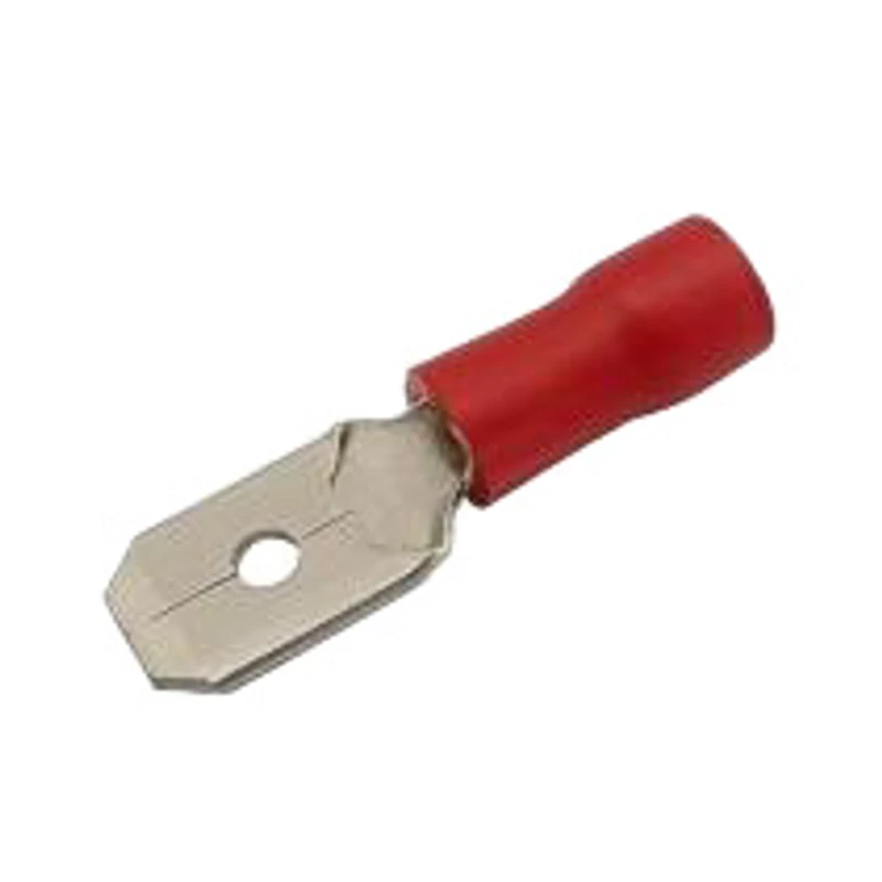 TRACON PCS6 (1,5 MM2 / 6,35X0,8 MM) PIROS SZIGETELT CSÚSZÓSARU DUGÓ