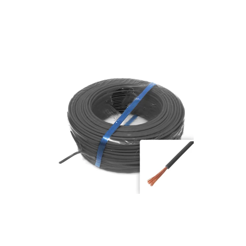 1X2,5 MM2 FEKETE SODROTT RÉZ VEZETÉK PVC SZIGETELÉSŰ 450/750V H07V-K (MKH)